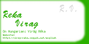 reka virag business card