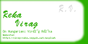 reka virag business card